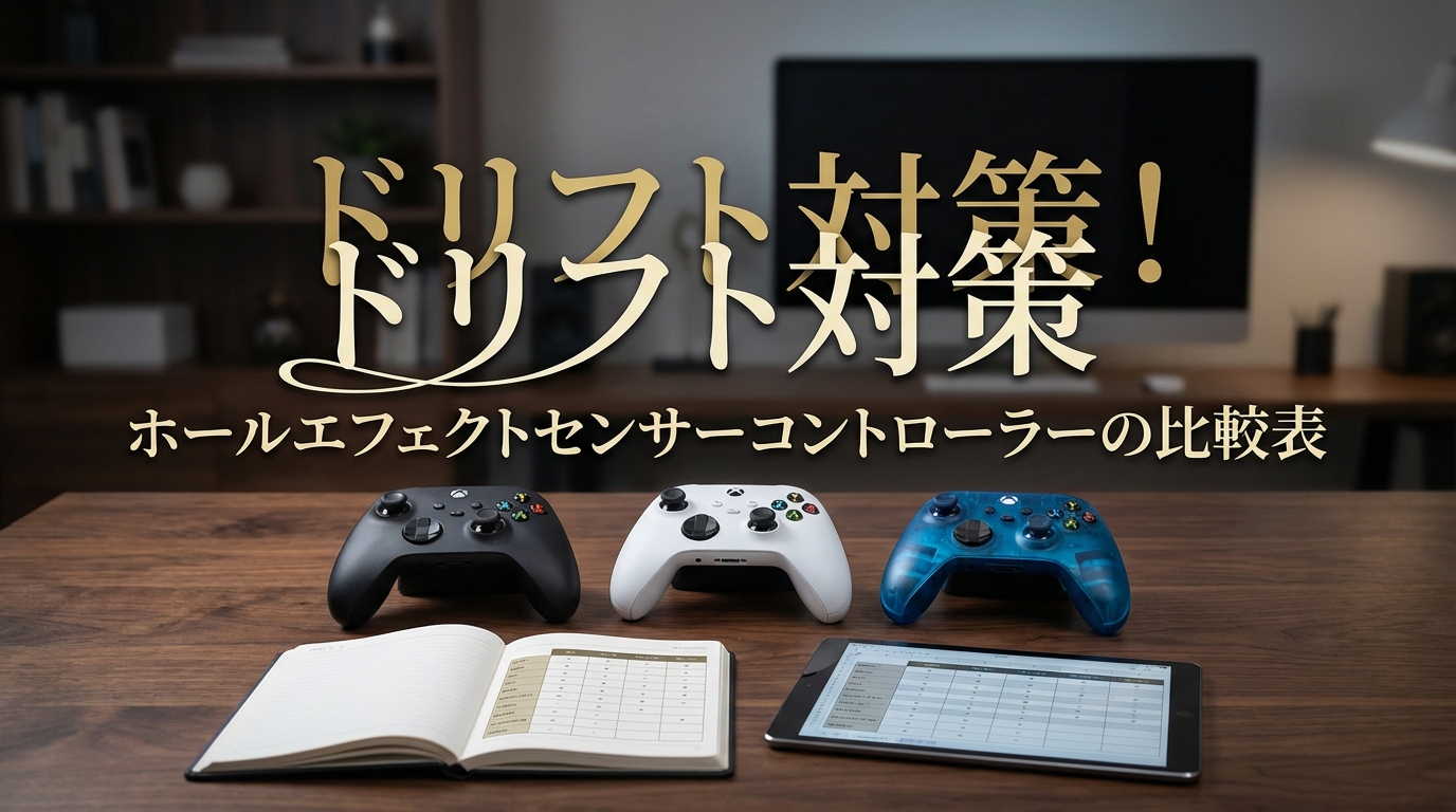 ドリフト対策!ホールエフェクトセンサーコントローラーの比較表