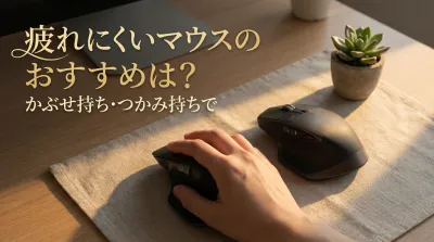 かぶせ持ち・つかみ持ちで疲れにくいマウスのおすすめは？