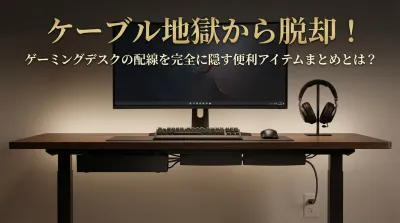 ケーブル地獄から脱却！ゲーミングデスクの配線を完全に隠す便利アイテムまとめ