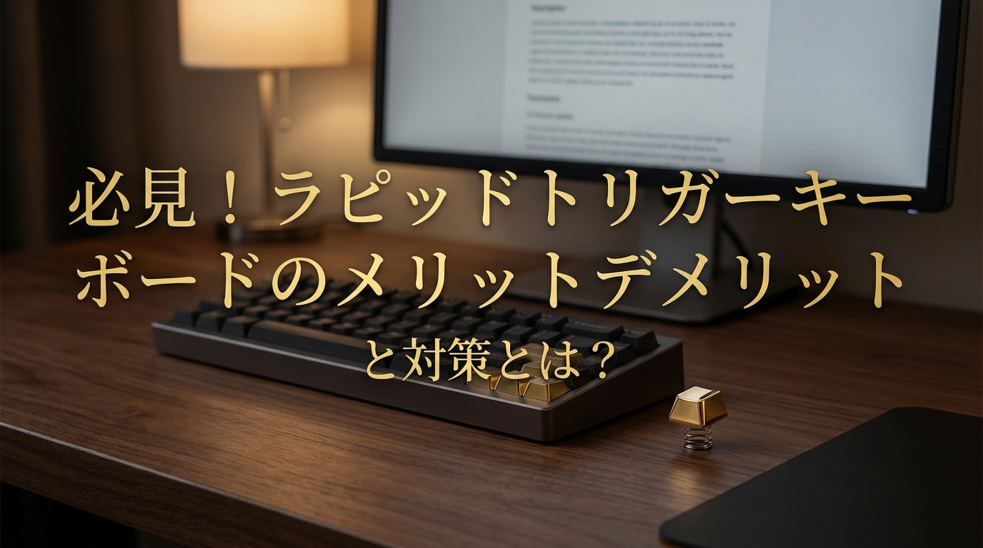 必見!ラピッドトリガーキーボードのメリットデメリットと対策とは?