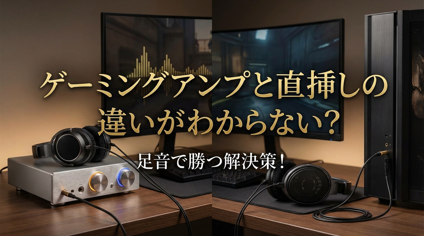 ゲーミングアンプと直挿しの違いがわからない?足音で勝つ解決策!