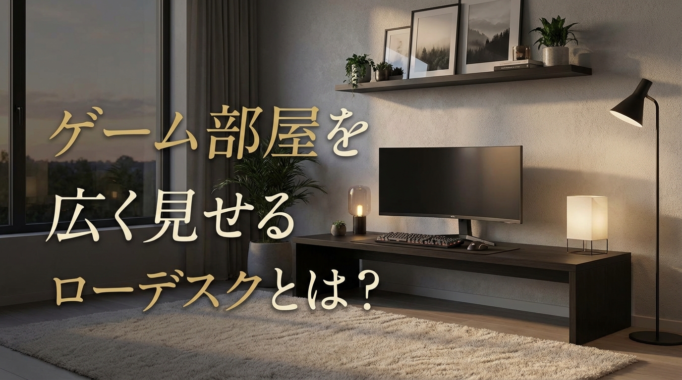 ゲーム部屋を広く見せるローデスクとは？
