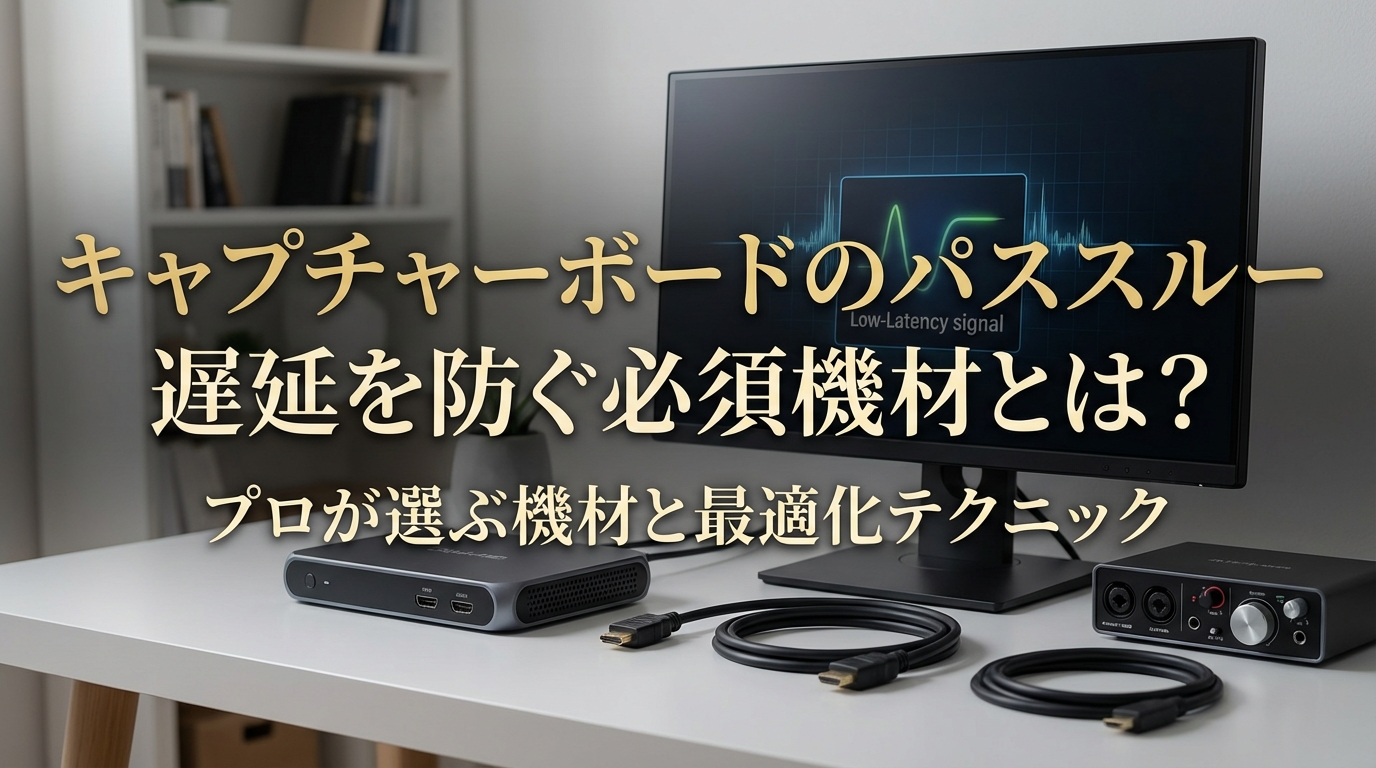 キャプチャーボードのパススルー遅延を防ぐ必須機材とは？